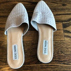 Steve Madden gray suede mules